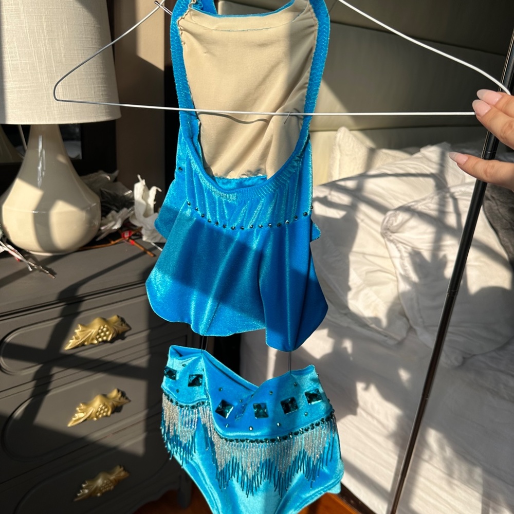 Blue Velour Matching Set - Picture 3 of 6